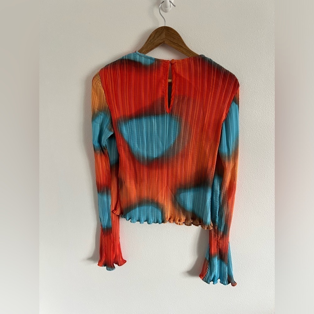 Arthur Box Pleat Two Piece Orange & Blue Set, size 4 - Picture 6 of 9